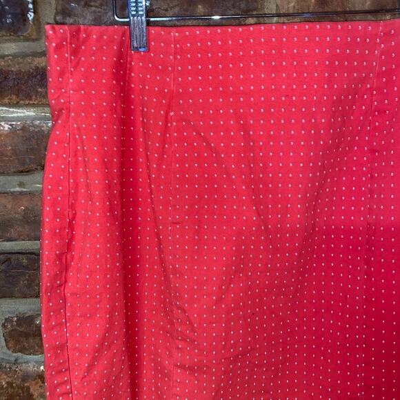 Torrid Red White Polka Dot Button-Back Midi Straight Pencil Skirt Women's Sz 14 - Picture 2 of 8